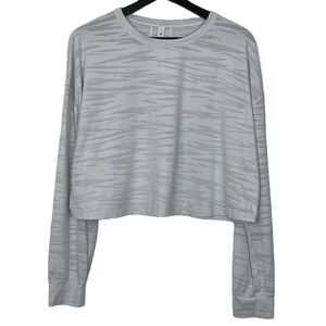 Lululemon Muscle Love Long Sleeve Shirt Silver Jacquard 10